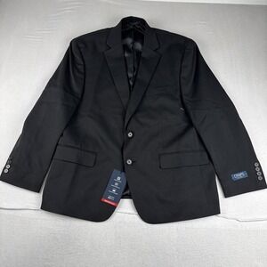New! Chaps Chisholm Mens Black Performance Blazer 44S Stretch Business office